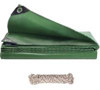 Ibenzoa® Bâche de protection, 2 x 3 mètres, verte – PVC 420 g/m², imperméable et stabilisée contre les UV, avec des œillets robustes et 10 mètres de corde de fixation résistante au vent