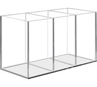Ibenzoa® Boîte de rangement transparente – Organisateur portable pour articles de papeterie et outils de maquillage, matériau flexible et durable, facile à nettoyer
