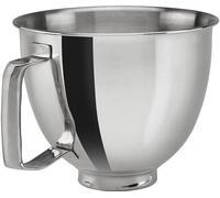 Ibenzoa® Bol à mélanger en acier inoxydable de 4,8 L avec poignée ergonomique, pour robot de cuisine, poli/argenté, adapté au contact alimentaire et lavable au lave-vaisselle