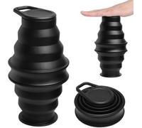 Ibenzoa® Bouteille pliable en silicone 500 ml, idéale pour le sport et les voyages