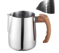 Ibenzoa® Carafe à lait pour baristas, 600 ml, en acier inoxydable 304 – verseur anti-goutte, graduations, compatible lave-vaisselle, idéale pour le latte art et le cappuccino
