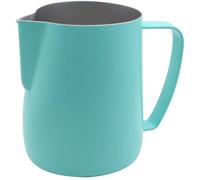 Ibenzoa® Carafe à mousse de lait en acier inoxydable 304 (épaisseur ≈ 1 mm) – 350 ml et 600 ml, bleu/rouge/jaune – pour latte, chocolat chaud et café