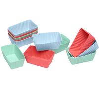 Ibenzoa® : Coffret de 12 moules flexibles en silicone pastel, en silicone platine sans BPA, dimensions 8 x 4 x 3 cm – idéal pour les brownies, les mini-gâteaux et les desserts