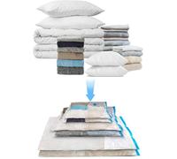 Ibenzoa® – Coffret de 12 sacs de rangement sous vide – Sacs réutilisables en PE+PA pour couettes et vêtements, dimensions : 4 sacs de 120x100 cm, 4 sacs de 80x60 cm, 4 sacs de 60x40 cm, fermeture écla