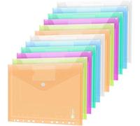 Ibenzoa® : Coffret de 24 pochettes de classement A4 – 6 couleurs, carton de haute qualité finition mate, boutons-pression réglables renforcés, pour l'organisation et la protection de vos documents