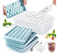 Ibenzoa® : Coffret de 6 mini-moules à glaçons sphériques avec couvercle et pince, en ABS/PP sans BPA – pour des glaçons ronds parfaits (33 glaçons par lot, 99 en utilisant toutes les moules)