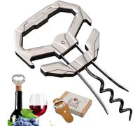 Ibenzoa® : Décapsuleur de bouteilles de vin 3-en-1 – Ouvre-bouteille innovant en alliage de zinc et en acier inoxydable, avec un manche ergonomique, un tournevis en forme de T, et livré dans une boîte
