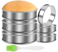 Ibenzoa® : ensemble de 6 emporte-pièces en acier inoxydable pour œufs, diamètre 9 cm – multifonctionnel pour œufs, crêpes et muffins, comprenant un moule à gâteau et un presse-purée