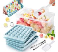 Ibenzoa® : ensemble de 6 mini-moules à glaçons en forme de boules, avec couvercle et pince – boules de glace rondes, sans BPA, en ABS/PP de qualité alimentaire