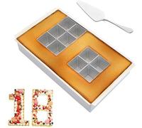 Ibenzoa® : Ensemble de moules à pâtisserie réglables – 12 inserts modulaires pour les chiffres et les lettres, en alliage d'aluminium avec revêtement antiadhésif, pour des designs de gâteaux créatifs