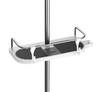 Ibenzoa® étagère de douche réglable à suspendre – sans perçage, compatible avec les douches de 19 à 25 mm, boîtier en ABS et barrière en aluminium, dimensions 305 x 120 x 70 mm, capacité de 15 kg, inc