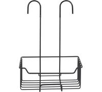 Ibenzoa® – Étagère de douche suspendue, corbeille de douche profonde de couleur noire mate en acier inoxydable, à suspendre sur la douche ou le robinet, dimensions : 25 x 36 x 14 cm, poids : 430 g
