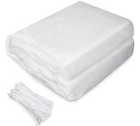 Ibenzoa® : Filet de protection pour légumes, mailles fines, dimensions 2,5 x 6 m, fabriqué en polyéthylène. Lot de 50 attaches de câble. Protection contre les insectes et les oiseaux pour le jardin