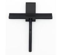 Ibenzoa® : Grattoir en silicone pour douche – Nettoyage sans traces pour les parois de douche, les miroirs et les carrelages, dimensions : 21 x 19 x 3 cm, avec support de fixation, couleur : noir