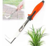 Ibenzoa® : Grattoir professionnel pour enlever les mauvaises herbes et nettoyer les joints, 30 cm – Lame en acier inoxydable résistant à la rouille (qualité 430) avec manche en bois, couleur rouge