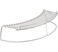 Ibenzoa® Grille de support pour plaque de cuisson en acier chromé, dimensions 45 x 14 cm, hauteur 10 cm – pour barbecue à boule de 57 cm de diamètre et type Kamado, à 2 niveaux, barres de 4 mm de diam