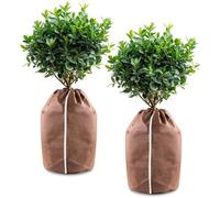 Ibenzoa® Housse de protection hivernale pour pots, 50 x 80 cm – Housse robuste de protection pour plantes, fabriquée en tissu Oxford avec une doublure intérieure en aluminium, fermeture éclair et cord