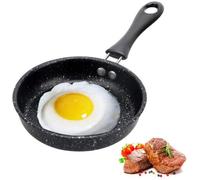 Ibenzoa® Mini-poêle 12 cm – Aluminium avec revêtement antiadhésif, poêle compacte pour de petites portions (œufs, bacon), manche ergonomique