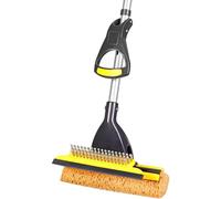 Ibenzoa® : Mop en mousse pour usage domestique et professionnel – tête en mousse alvéolée amovible, montage facile avec pince métallique, système de déverrouillage par bouton, manche télescopique de 1