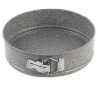 Ibenzoa® Moule à cake rond, 24 cm – Acier au carbone avec revêtement antiadhésif gris marbré, résistant à la chaleur jusqu'à 220°C, compatible avec la puissance de gaz 7