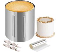 Ibenzoa® : Moule à gâteau en acier inoxydable réglable, avec insert et feuille de cuisson – flexible pour différentes tailles, adapté au four et facile à nettoyer
