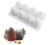 Ibenzoa® Mousse de silicone en forme de cône – Moule 3D pour chocolat, fondant, gelée, confiseries, savon et glaçons, couleur blanche