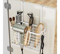 Ibenzoa® : Organisateur de salle de bain multifonctionnel pour sèche-cheveux, lisseur et boucleur – Acier, hauteur réglable de 27,9 à 38,1 cm, dimensions 27,6 x 11,9 x 17,8 cm, convient aux portes jus