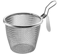 Ibenzoa® – Passoire en acier inoxydable, diamètre 11 cm – Passoire de cuisine fine en acier inoxydable 304, poli avec un revêtement antiadhésif, poignée ergonomique, 1 pièce pour filtrer et égoutter