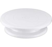 Ibenzoa® Plat de rotation pour gâteaux, 28 cm, blanc – Plate-tournebras avec roulement à billes dissimulé et anneaux de centrage, pour une décoration de gâteaux précise et des projets créatifs