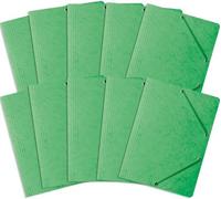 Ibenzoa® : Pochette de classement A4 – Lot de 10, avec coins en caoutchouc plats, 3 rabats intérieurs, en carton robuste, idéale pour les documents, le bureau, l'école et la maison