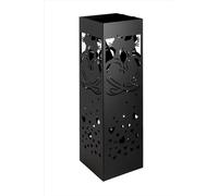 Ibenzoa® : Porte-parapluies moderne en métal, design chat, 15,5 x 15,5 x 49 cm – pour grands parapluies, parapluies pliants et bâtons de marche nordique, avec 2 crochets et 2 bacs de récupération