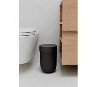 Ibenzoa® Poubelle 6 L – Plastique à toucher doux, Ø19 × 26 cm, couvercle basculant, poubelle moderne pour salle de bain et bureau, faisant partie de la collection pour salle de bain