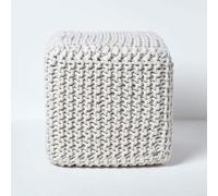 Ibenzoa® : Pouf de sol – Housse en coton 100% texturée, rembourrage en polystyrène 100%, cube de siège de 35x35x35 cm, disponible en plusieurs couleurs