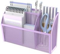 Ibenzoa® Rangement magnétique à 3 compartiments pour réfrigérateur et tableau blanc, couleur violette