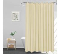 Ibenzoa® Rideau de douche, 180 x 200 cm – 100% polyester, résistant à l'eau, anti-moisissures et à séchage rapide, avec 12 anneaux en plastique et ourlet lesté