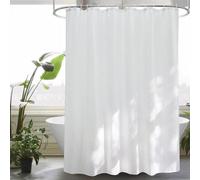 Ibenzoa® Rideau de douche, 180 x 200 cm – imperméable, à séchage rapide, 100% polyester, anti-moisissures, ourlet lesté, inclut 12 anneaux en plastique