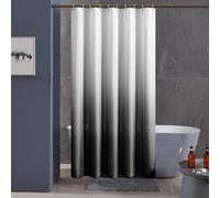 Ibenzoa® Rideau de douche en polyester, 120 x 200 cm – anti-moisissures, hydrofuge, inclut 8 crochets, œillets renforcés en acier inoxydable, ourlet inférieur lesté