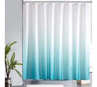 Ibenzoa® Rideau de douche extra long, 240 x 200 cm – Polyester, anti-moisissures et antibactérien, hydrofuge, peu froissable, avec des œillets renforcés en acier inoxydable, inclut 16 crochets