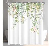 Ibenzoa® Rideau de douche transparent, 240 x 200 cm – Polyester, ourlet renforcé, traitement anti-moisissures et hydrofuge, avec œillets