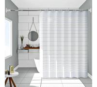 Ibenzoa® Rideau de douche transparent et étanche en PEVA, 80 x 200 cm – anti-moisissures, à séchage rapide, avec des œillets pré-percés, idéal pour la salle de bain et les hôtels
