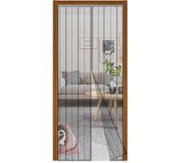 Ibenzoa® Rideau de porte magnétique, 110 x 210 cm – Joint de porte magnétique insonorisant, avec noyau en polymère et en mousse, pour portes en bois, en fer et en aluminium