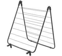 Ibenzoa® Séchoir à linge pour baignoire, noir mat – Longueur de séchage de 7 mètres, 2 barres de séchage réglables en continu, dimensions 51 x 2 x 110 cm, utilisable à plat ou incliné, avec pieds en p