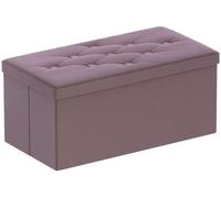 Ibenzoa® Tabouret de rangement de 80 litres – Revêtement en velours, 80x40x40 cm, couvercle amovible, pliable, capacité de charge jusqu'à 160 kg, idéal pour le salon, la chambre et l'entrée