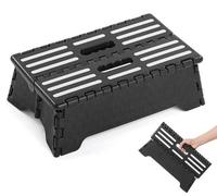 Ibenzoa® : Tabouret pliable avec surface antidérapante – portable et compact, dimensions 38 x 21,5 x 13 cm, pieds antidérapants, capacité de charge jusqu'à 136 kg, idéal pour la cuisine et la salle de