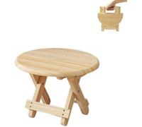 Ibenzoa® : Tabouret pliable en bois massif – compact et portable, dimensions 28 x 24 x 23 cm, capacité de charge de 90 kg, idéal comme siège, repose-pieds et marchepied, pour une utilisation intérieur