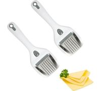Ibenzoa® : Trancheuse à fromage en acier inoxydable 430 et ABS, avec revêtement antiadhésif, manche ergonomique, réglable en 2 positions, lavable au lave-vaisselle – idéale pour les fromages semi-ferm