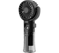 Ibenzoa® Ventilateur de poche avec brumisateur – 2 en 1 : mini ventilateur et humidificateur d'air, rechargeable par USB, 16 cm, 4 vitesses, réglable à 360°, fonctionnement silencieux (30 dB)