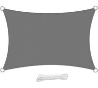Ibenzoa® – Voile d'ombrage rectangulaire, 2 x 3 mètres – Imperméable, tissu polyester 160 g/m² avec revêtement PU, offrant une protection contre le soleil à 95%, avec œillets en acier inoxydable et 4 