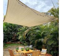 Ibenzoa® – Voile d'ombrage rectangulaire, 4 x 3 mètres – HDPE 180 g/m², pour balcon et jardin, avec œillets en acier inoxydable, bords renforcés et corde de fixation
