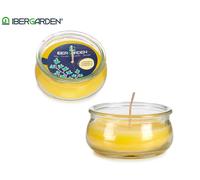 IBERGARDEN Bougie Citronnelle en Pot Bas Jaune
